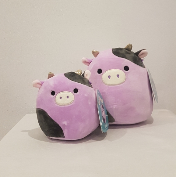 Squishmallows Other - Alexie 5" & Alexie 7.5" Purple Cow Bundle Squishmallow